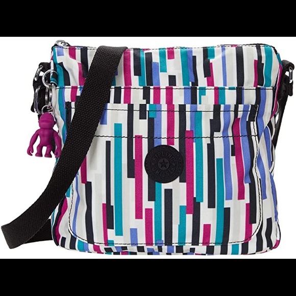 Kipling Handbags - 🆕Kipling Sebastian Crossbody, Urban Stripe🟪🟦